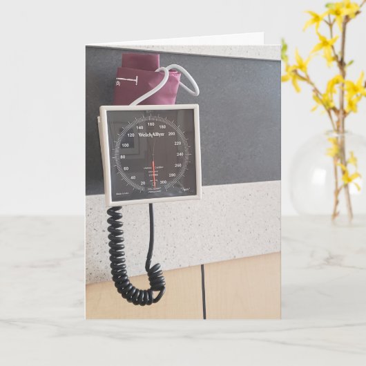 "Bloeddrukmeter" Beterschapkaart Kaart (Gele Bloem)