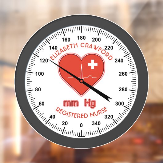 Bloeddrukmeter Verpleegarts Gezondheidszorg Raamsticker (Vel 2)