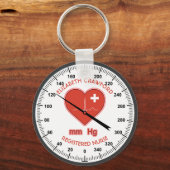 Bloeddrukmeter Verpleegarts Gezondheidszorg Sleutelhanger (Voorkant)