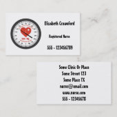 Bloeddrukmeter Verpleegarts Gezondheidszorg Visitekaartje (Voorkant / Achterkant)