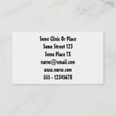 Bloeddrukmeter Verpleegarts Gezondheidszorg Visitekaartje (Achterkant)