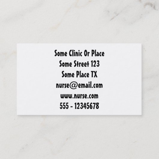 Bloeddrukmeter Verpleegarts Gezondheidszorg Visitekaartje (Achterkant)