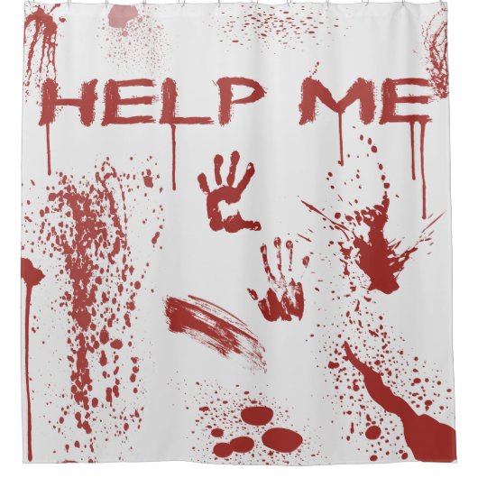 Bloeddrukplaat geplateerde halloween douchegordijn (Voorkant)