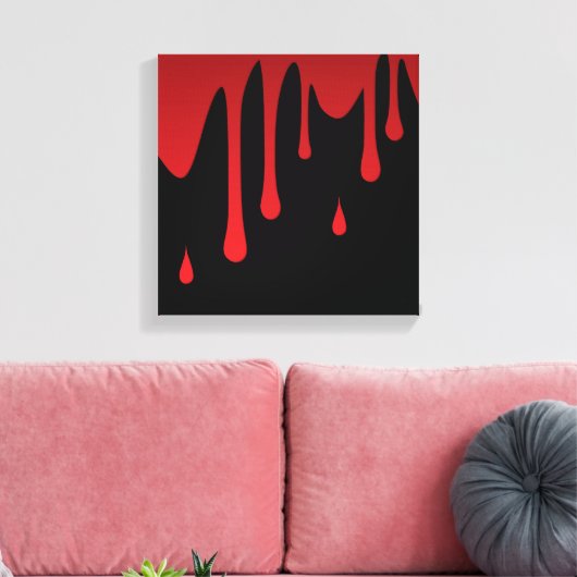 Bloeddruppels Canvas Afdruk (Insitu (Woonkamer))