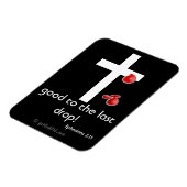Bloeddruppels gotGod316.com Cross Magneet (Linkerzijde)
