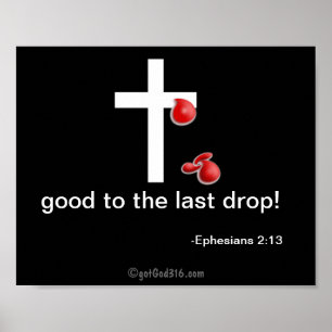 Bloeddruppels gotGod316.com Cross Poster