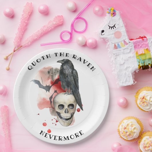 Bloeddruppels in het bloed papieren bordje (Feest)