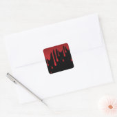 Bloeddruppels Vierkante Sticker (Envelop)