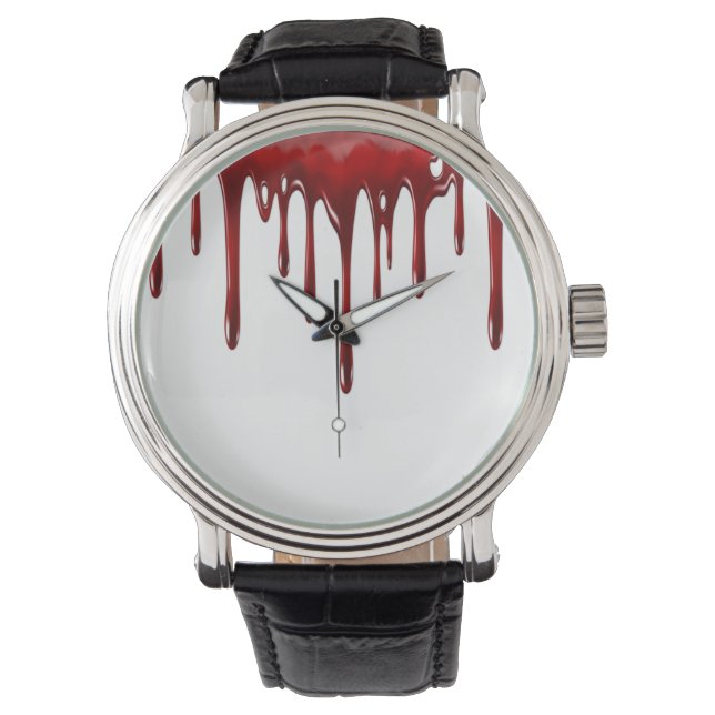 Bloeddruppels wit horloge (Voorkant)