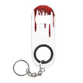 Bloeddruppels wit mini flessenopener (Voorkant)