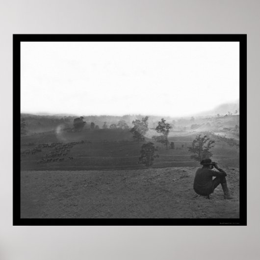 Bloeddste dag van de oorlog in Antietam 1862 Poster (Voorkant)