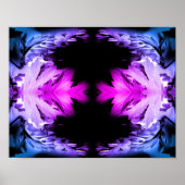 Bloedend Hart Bloemig Zwart Wit Getint Abstract Poster (Voorkant)