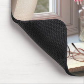 Bloedend hart boeket met boek muismat (Hoek)