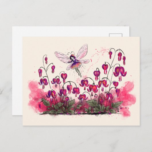 Bloedend hart fee briefkaart (Voorkant / Achterkant)