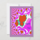 Bloedend hart fractal plat dank u kaart (Voorkant)