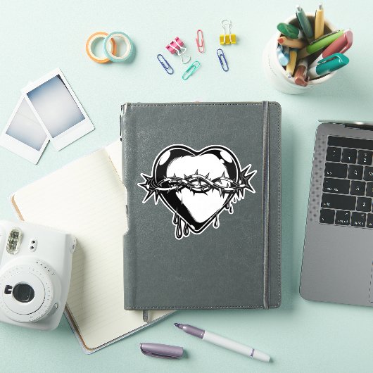 Bloedend hart  illustratie sticker (iPad Cover)