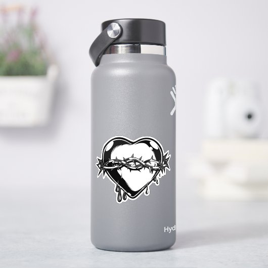 Bloedend hart  illustratie sticker (HydroFlask)