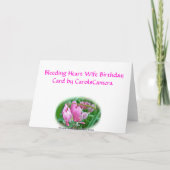 Bloedend Hart Vrouw Verjaardag Kaart (Achterkant)