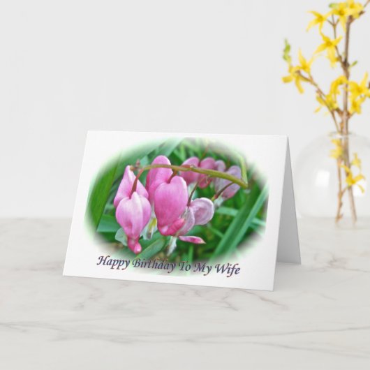 Bloedend Hart Vrouw Verjaardag Kaart (Gele Bloem)