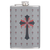 Bloedend kruis heupfles (Voorkant)