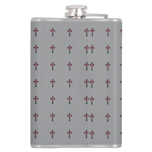 Bloedend kruis heupfles (Achterkant)