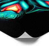 Bloedend overlijden v1 - kleurrijke patronen parei poster (Hoek)