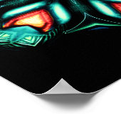 Bloedend overlijden v2 - kleurrijke patronen parei poster (Hoek)