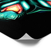 Bloedend overlijden v3 - kleurrijke patronen parei poster (Hoek)