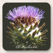 Bloedend Wereldbol Artichoke Botanisch Onderzetter (Voorkant)