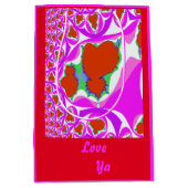 Bloedende Hart Fractal Gift Bag Medium Cadeauzakje (Voorkant)