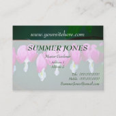 Bloedende harten Bloemen Visitekaartjes (Achterkant)