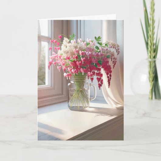 Bloedende harten in Mason Jar Kaart (Voorkant)