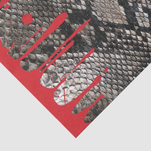 Bloedende Python Huid Gory Rood Bloed Halloween Yu Tissuepapier (Detail)