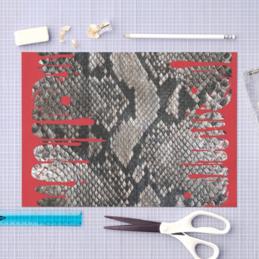 Bloedende Python Huid Gory Rood Bloed Halloween Yu Tissuepapier (Craft)