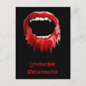 Bloedende tanden-uitnodiging uitnodiging briefkaart (Voorkant)
