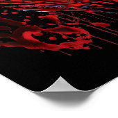 Bloederig mes bloed bevlekt bloed spetter grafisch poster (Hoek)