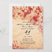 Bloederig  papier Halloween Murder Mystery Kaart (Voorkant)