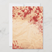 Bloederig  papier Halloween Murder Mystery Kaart (Achterkant)