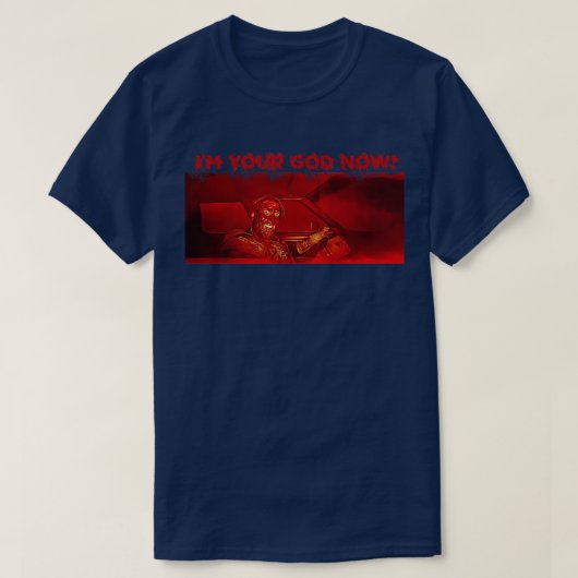 Bloederig rood in je God nu T-shirt (Design voorkant)