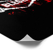 Bloederige afbraak, skelet hart handen EMO, metaal Poster (Hoek)