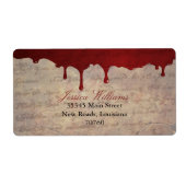 Bloederige druppel etiket (Voorkant)