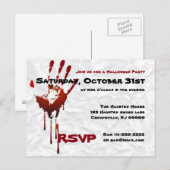 Bloederige feestuitnodiging uitnodiging briefkaart (Voorkant / Achterkant)