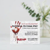 Bloederige feestuitnodiging uitnodiging briefkaart (Staand voorkant)