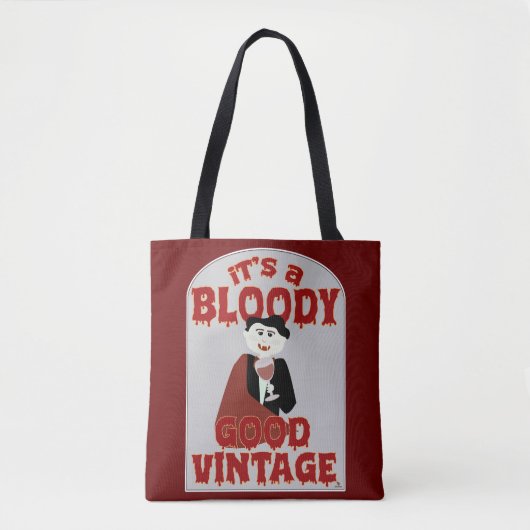 Bloederige goede Cartoon Halloween Vampire Tote Bag (Voorkant)