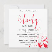 Bloederige Goede Tijd Scary Party Halloween Uitnod Kaart (Voorkant)