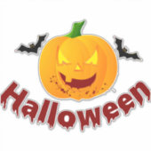 bloederige Halloween Sticker (Voorkant)