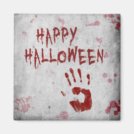 Bloederige Handafdruk Halloween Magneet