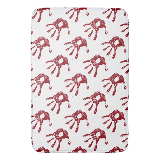 Bloederige handafdrukken Badmat (Voorkant Verticaal)