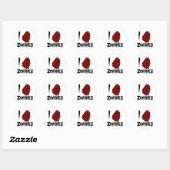 bloederige hartzombies ronde sticker (Vel)