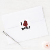 bloederige hartzombies ronde sticker (Envelop)